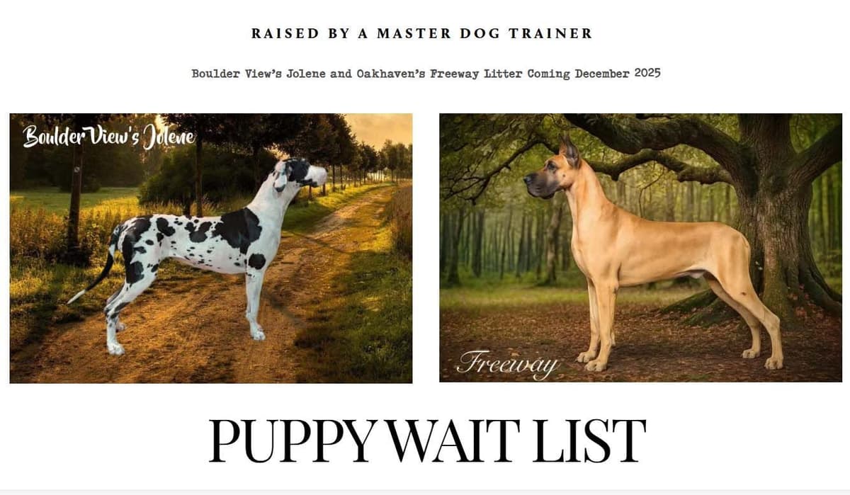 AKC Great Dane Puppies | Raised By Professional Trainer breeder image 2