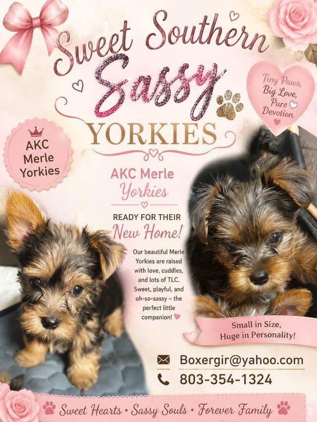 Yorkshire Terrier Puppies Merle pups media 3