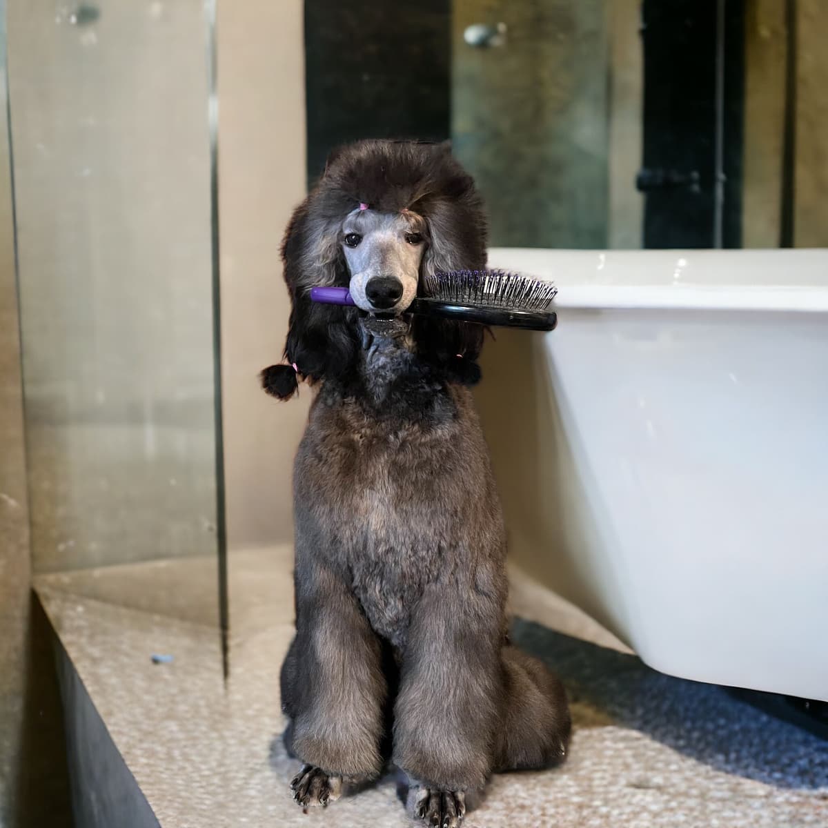 Solid White and Silver Standard poodle Puppies breeder image 1