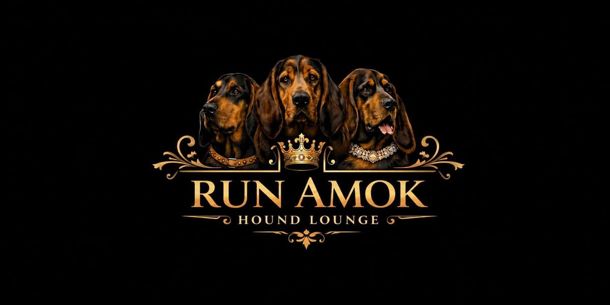 Run Amok Hound Lounge: Black & Tan + Liver & Tan Bloodhound Puppies breeder image 1