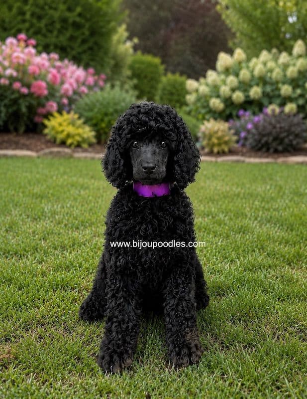 Black Miniature Poodle Male "Purple Collar" media 9