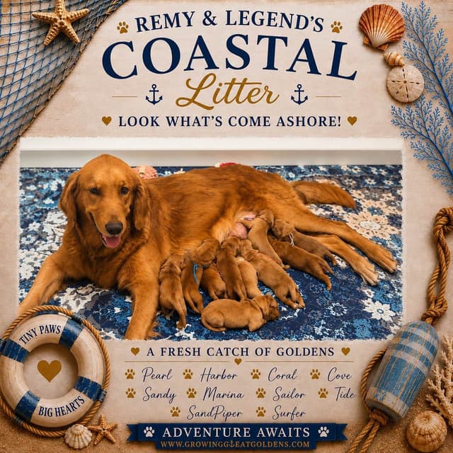 Dark Golden Retriever Puppies - Ready Aug 1st! media 10