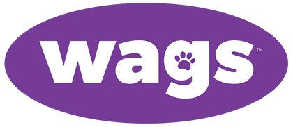 Purple Wags Logo on Oval